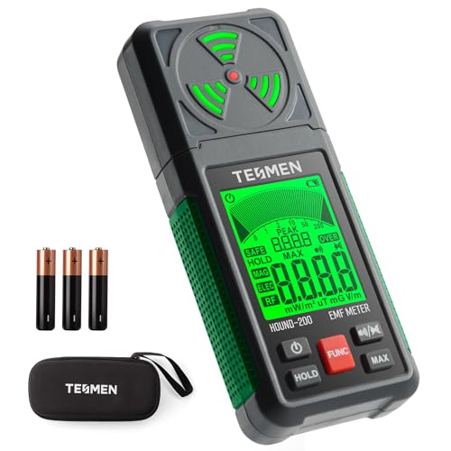 Medidor EMF TESMEN Hound-200, Detector de Radiación de Campo Electromagnético Portátil...