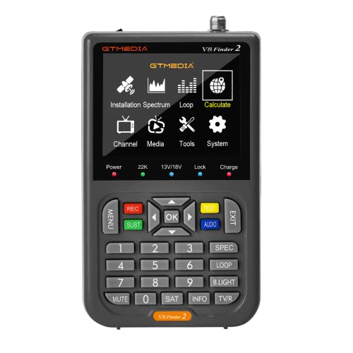 GT Media V8 FINDER2 - Localizador de Satélites Digital y Medidor de Señal DVB-S/S2 H.264...